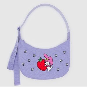 *NWT* BAGGU X HELLO KITTY & FRIENDS My Melody Berry Medium Nylon Crescent Bag
